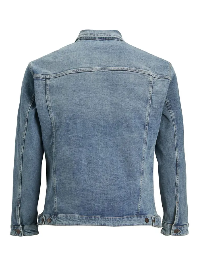 Jackets JACK and JONES Mens ALVIN 002 PLUS SIZE DENIM JACKET Blue Blue Denim