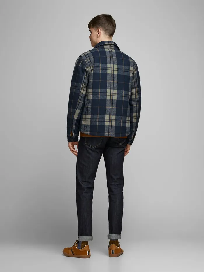 Jackets JACK and JONES Mens CHECKED WOOL JACKET Blue Navy Blazer