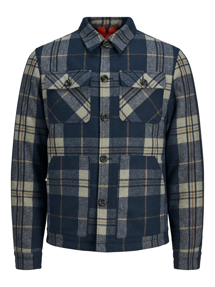 Jackets JACK and JONES Mens CHECKED WOOL JACKET Blue Navy Blazer