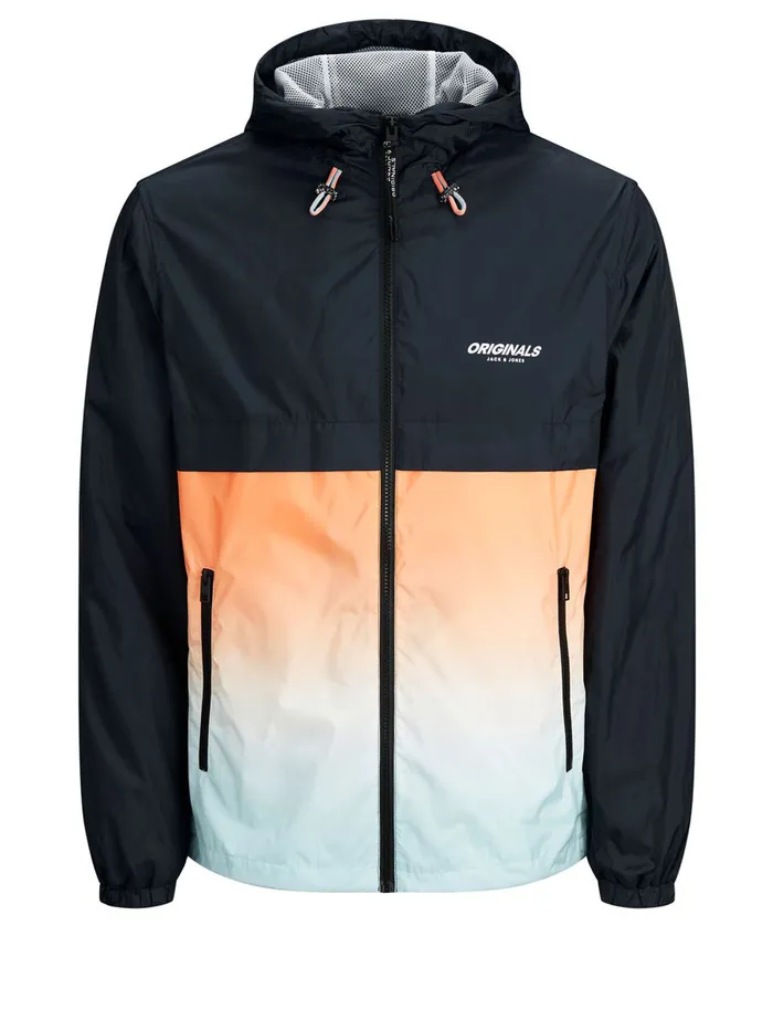 Jackets JACK and JONES Mens COLOUR BLOCK LIGHTWEIGHT JACKET Blue Dark Navy