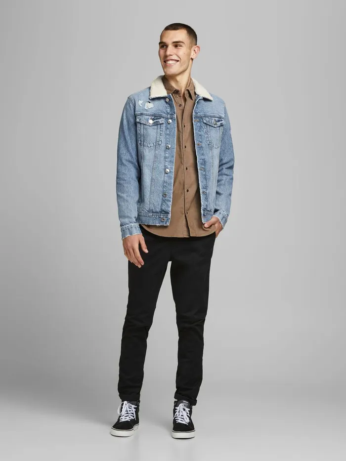 Jackets JACK and JONES Mens JEAN NA 141 DENIM JACKET Blue Blue Denim