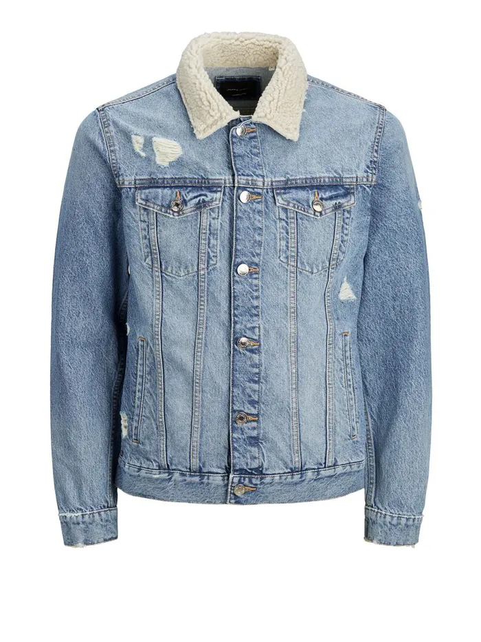 Jackets JACK and JONES Mens JEAN NA 141 DENIM JACKET Blue Blue Denim