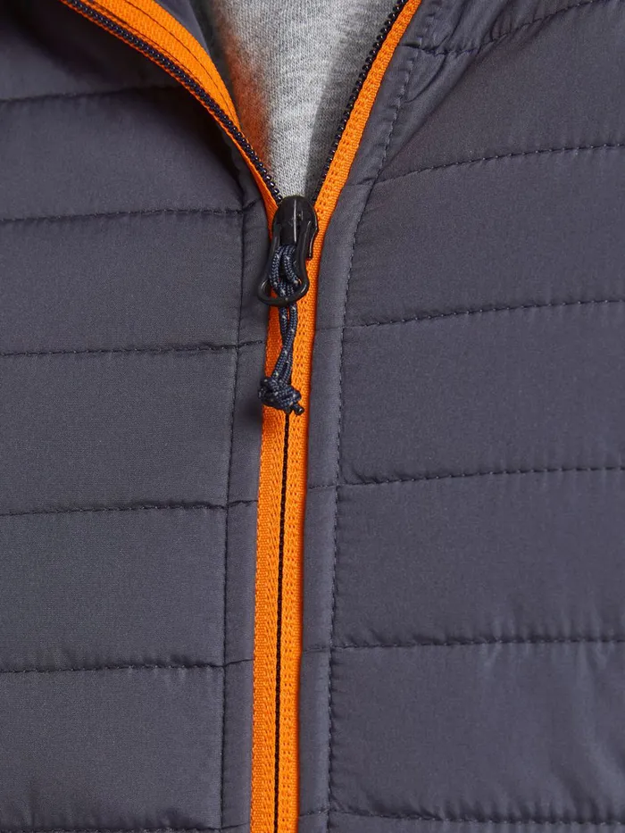 Jackets JACK and JONES Mens QUILTED PLUS SIZE JACKET Grey Grey Melange
