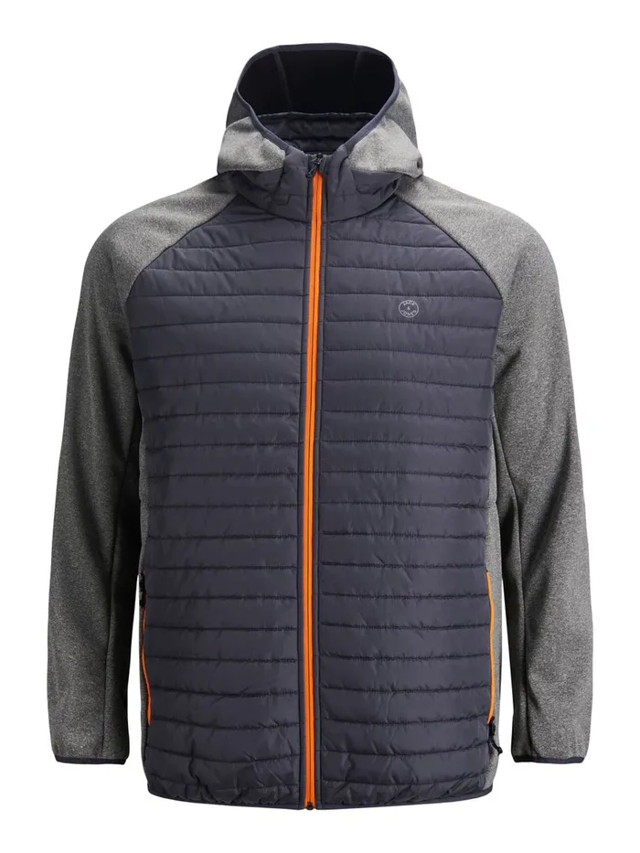 Jackets JACK and JONES Mens QUILTED PLUS SIZE JACKET Grey Grey Melange