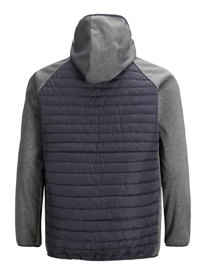 Jackets JACK and JONES Mens QUILTED PLUS SIZE JACKET Grey Grey Melange