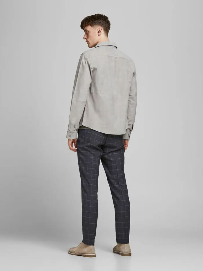 Jackets JACK and JONES Mens SUEDE OVERSHIRT Grey White Pepper