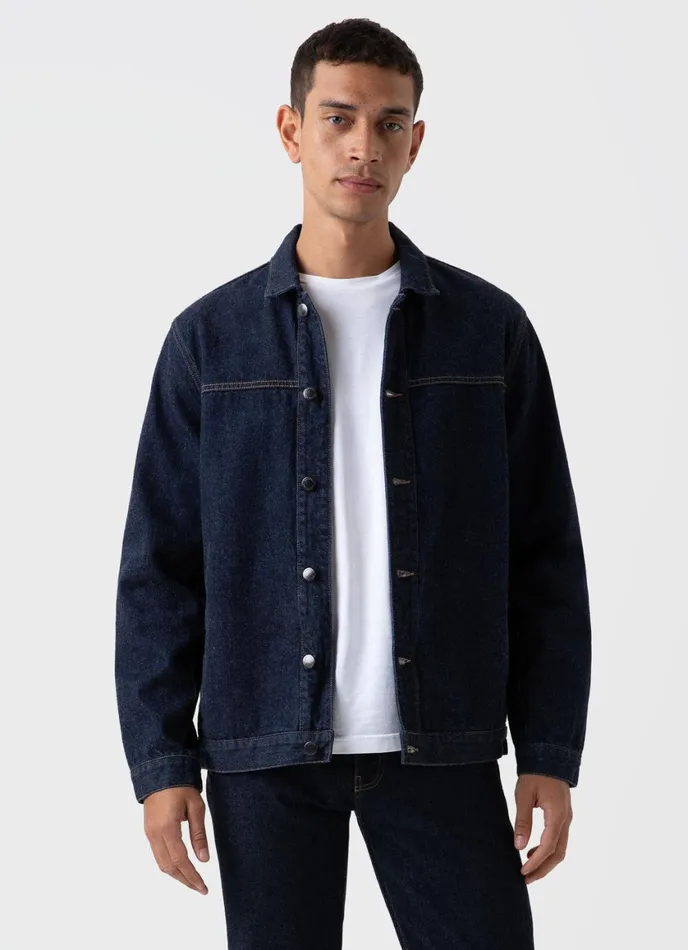 Japanese Selvedge Denim Jacket Men SUNSPEL Jackets and Coats