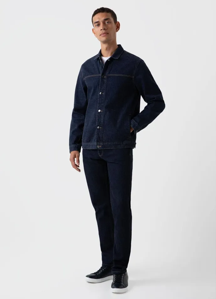 Japanese Selvedge Denim Jacket Men SUNSPEL Jackets and Coats