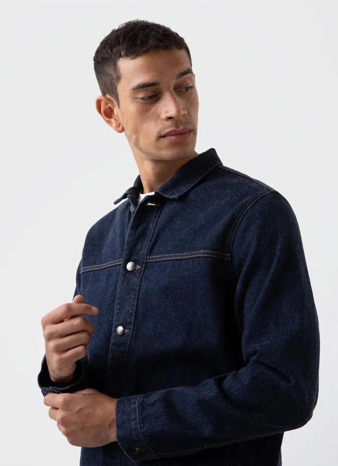 Japanese Selvedge Denim Jacket Men SUNSPEL Jackets and Coats