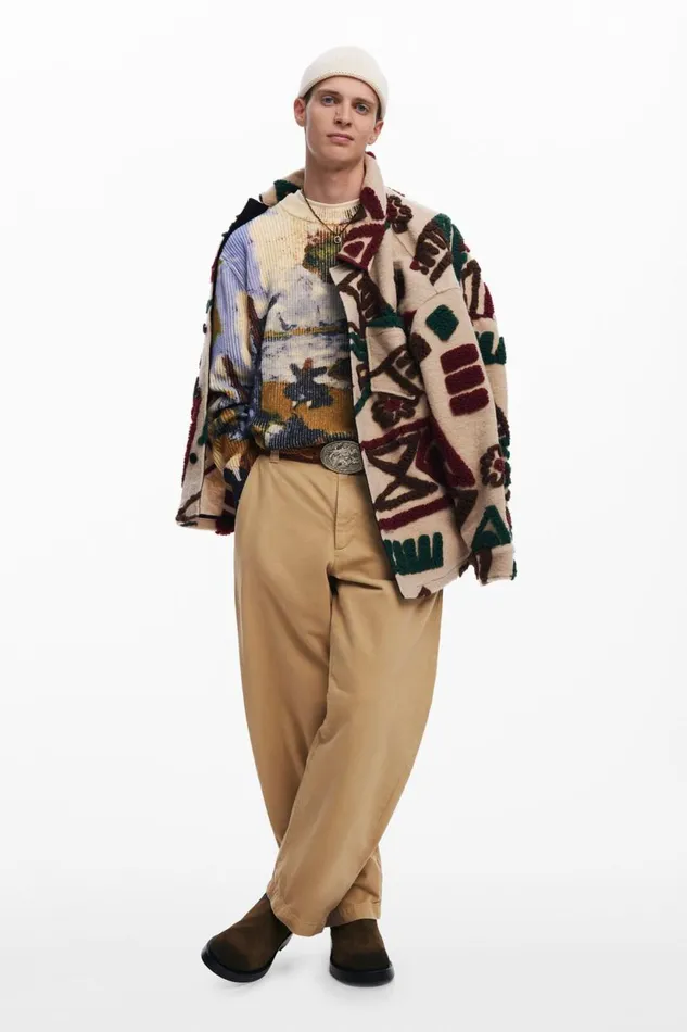 Jeans And Trousers Men Desigual Long Pants With Pockets Brown