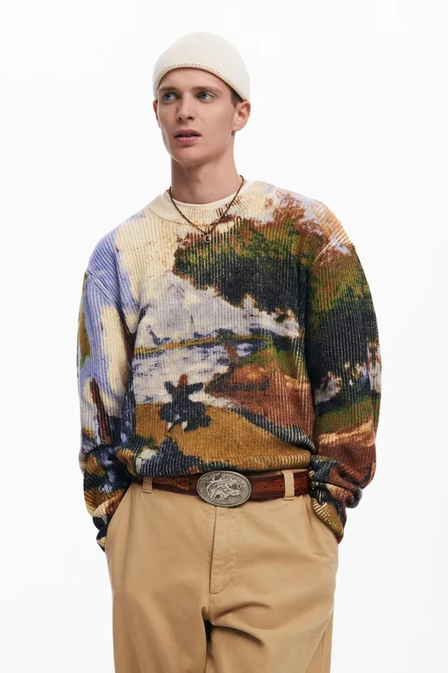 Jeans And Trousers Men Desigual Long Pants With Pockets Brown