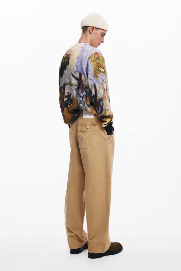 Jeans And Trousers Men Desigual Long Pants With Pockets Brown