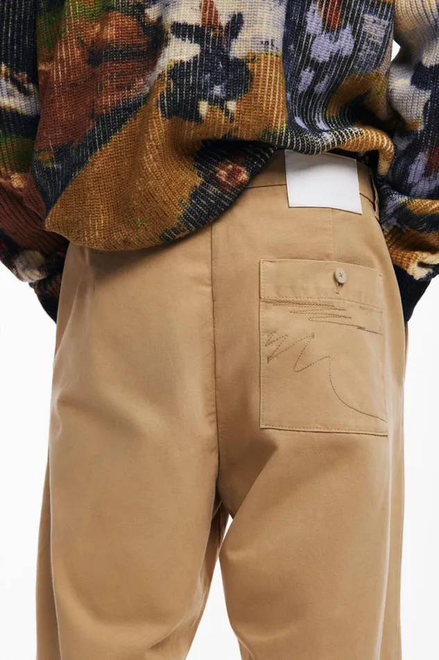 Jeans And Trousers Men Desigual Long Pants With Pockets Brown