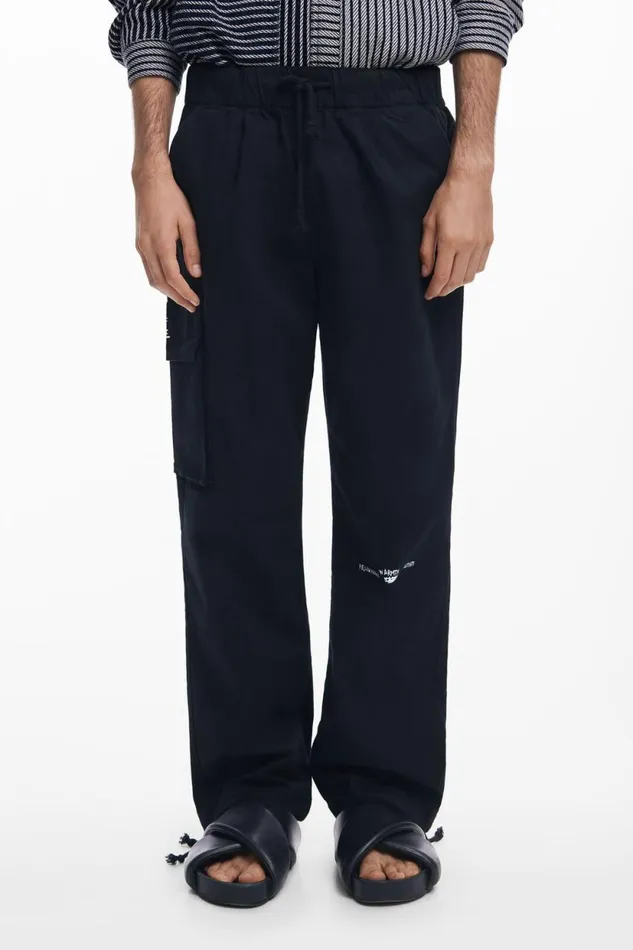 Jeans And Trousers Men Desigual Trousers Black