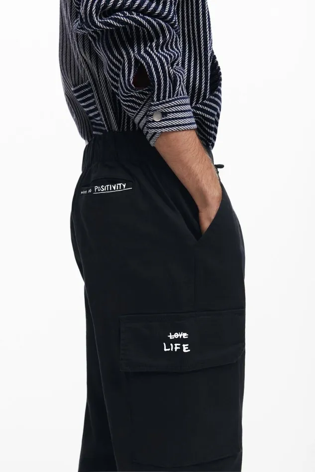 Jeans And Trousers Men Desigual Trousers Black