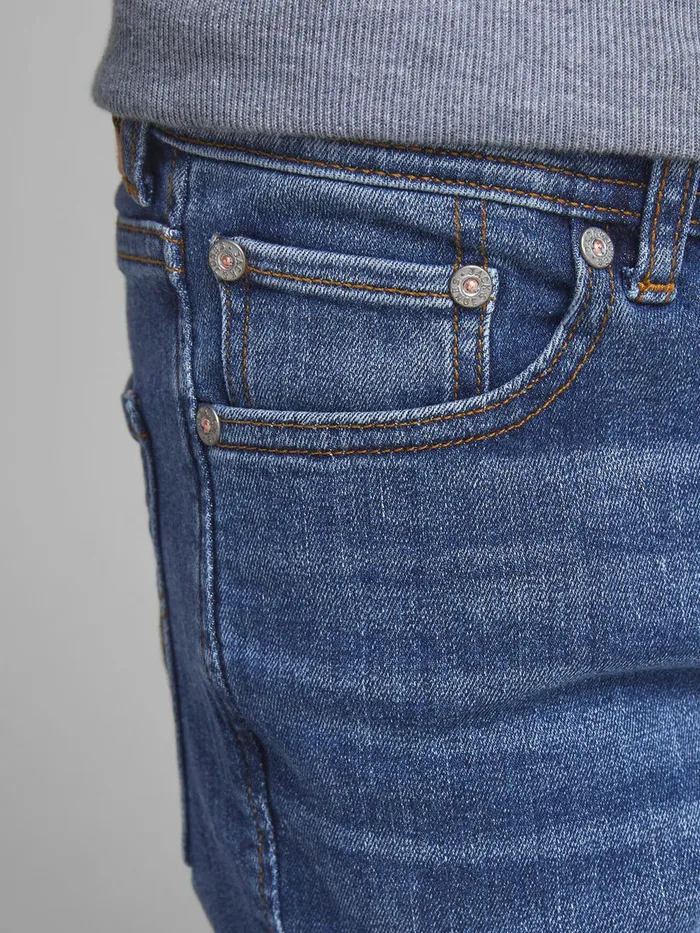 Jeans JACK and JONES Junior BOYS GLENN ORIGINAL SLIM FIT JEANS Blue Blue Denim