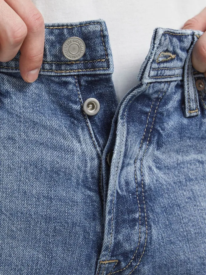 Jeans JACK and JONES Mens FRED ORIGINAL AM 435 TAPERED FIT JEANS Blue Blue Denim