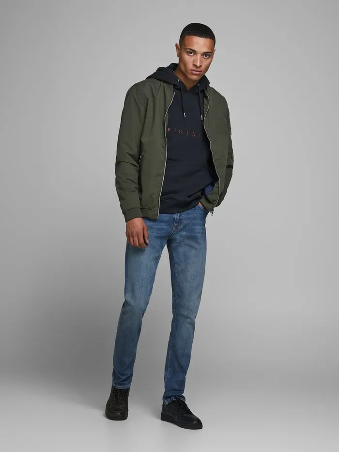 Jeans JACK and JONES Mens GLENN FELIX JOS 194 50SPS SLIM FIT JEANS Blue Blue Denim