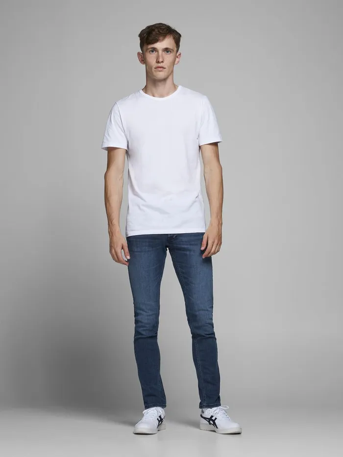 Jeans JACK and JONES Mens GLENN ORIGINAL AM 812 SLIM FIT JEANS Blue Blue Denim