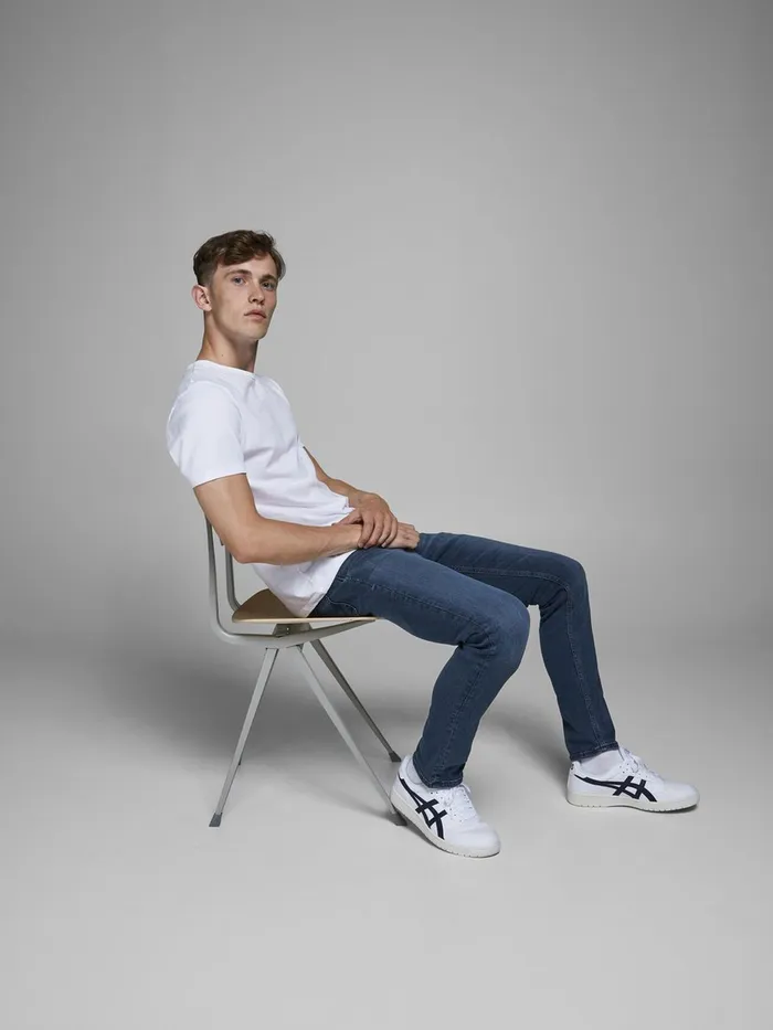 Jeans JACK and JONES Mens GLENN ORIGINAL AM 812 SLIM FIT JEANS Blue Blue Denim