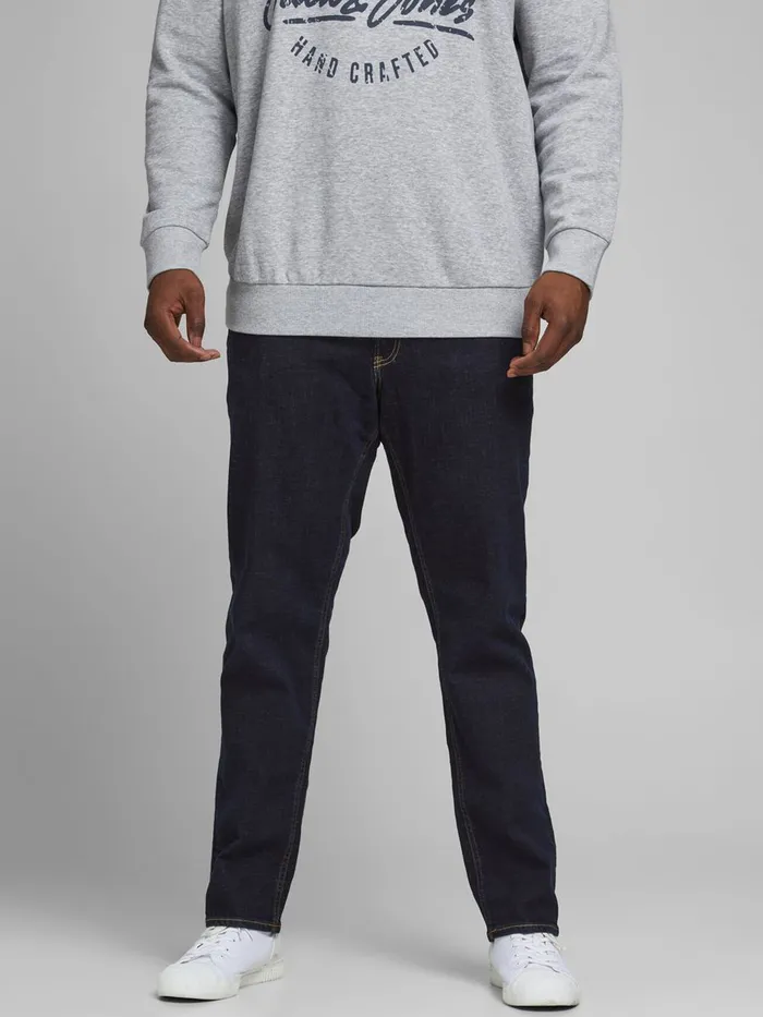 Jeans JACK and JONES Mens GLENN ORIGINAL AM 813 PLUS SIZE SLIM FIT JEANS Blue Blue Denim Jeans JACK and JONES Mens GLENN ORIGINAL AM 813 PLUS SIZE SLIM FIT JEANS Blue Blue Denim