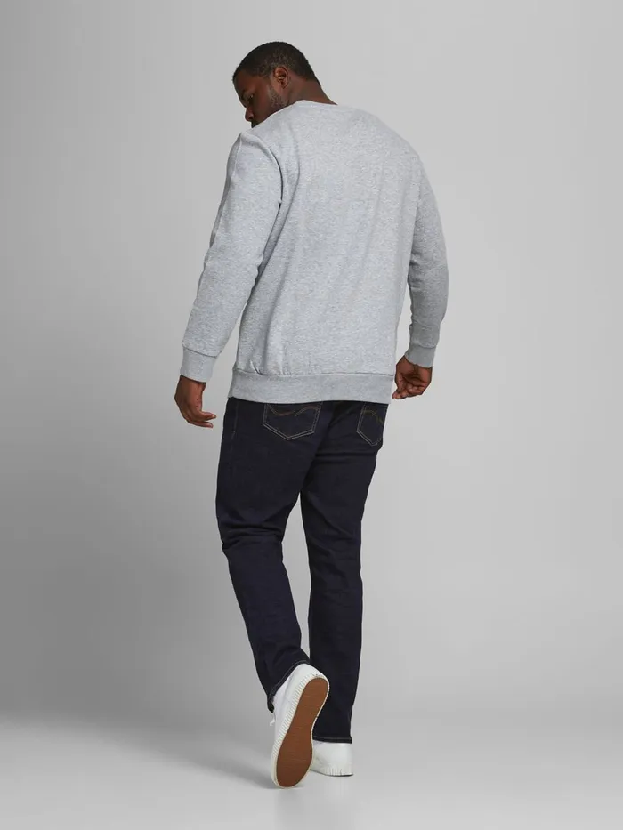Jeans JACK and JONES Mens GLENN ORIGINAL AM 813 PLUS SIZE SLIM FIT JEANS Blue Blue Denim