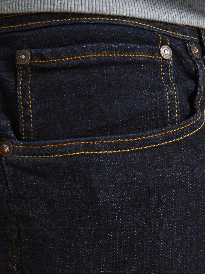 Jeans JACK and JONES Mens GLENN ORIGINAL AM 813 PLUS SIZE SLIM FIT JEANS Blue Blue Denim