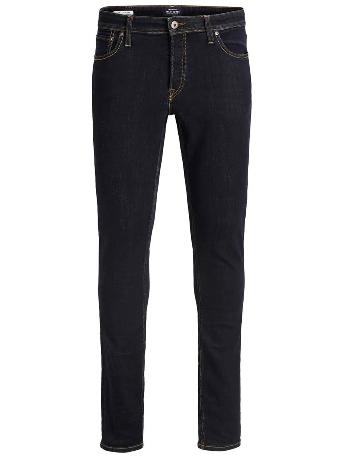 Jeans JACK and JONES Mens GLENN ORIGINAL AM 813 PLUS SIZE SLIM FIT JEANS Blue Blue Denim