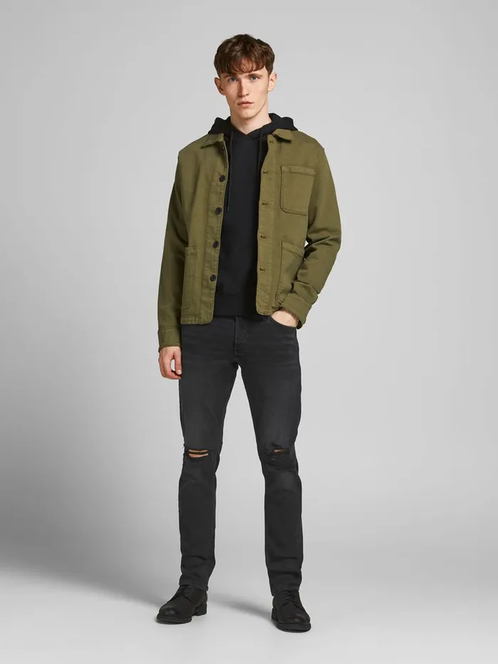 Jeans JACK and JONES Mens GLENN ORIGINAL CJ 806 SLIM FIT JEANS Black Black Denim