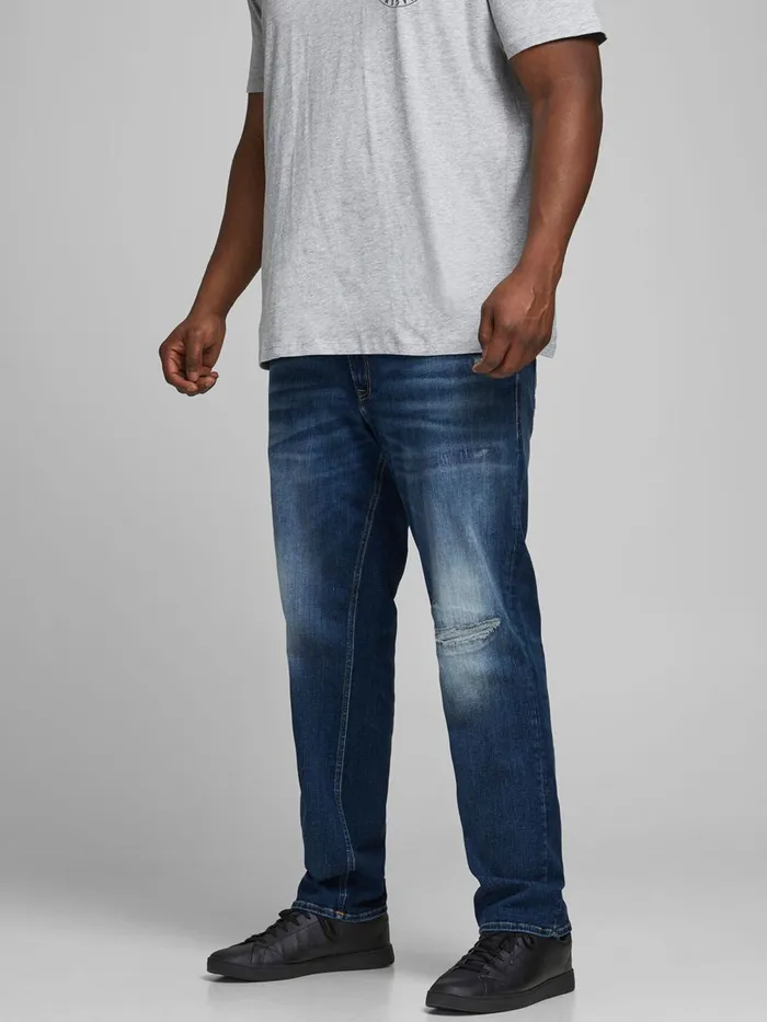 Jeans JACK and JONES Mens GLENN ORIGINAL PLUS SIZE SLIM FIT JEANS Blue Blue Denim Jeans JACK and JONES Mens GLENN ORIGINAL PLUS SIZE SLIM FIT JEANS Blue Blue Denim