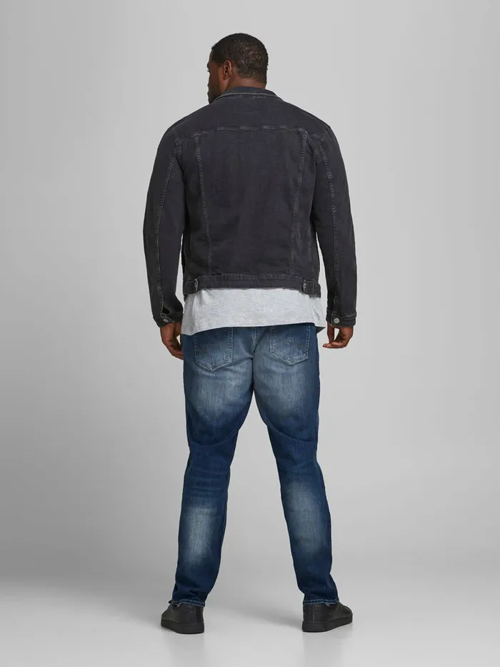 Jeans JACK and JONES Mens GLENN ORIGINAL PLUS SIZE SLIM FIT JEANS Blue Blue Denim