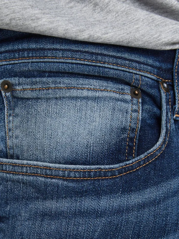 Jeans JACK and JONES Mens GLENN ORIGINAL PLUS SIZE SLIM FIT JEANS Blue Blue Denim