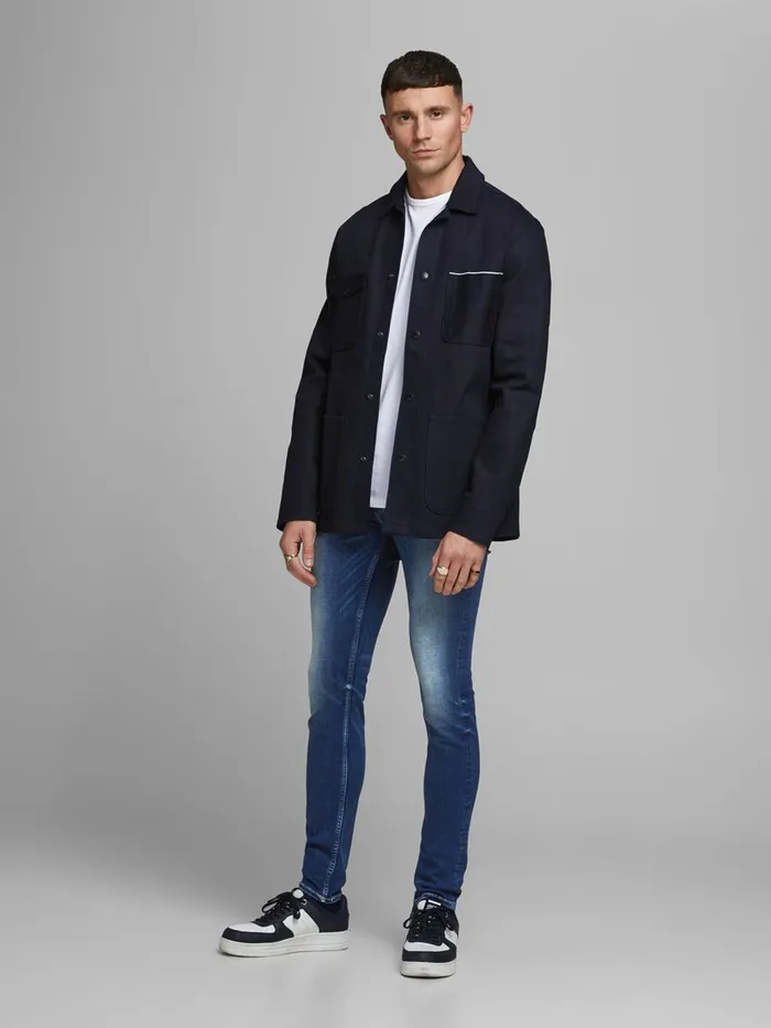 Jeans JACK and JONES Mens LIAM ORIGINAL CJ 315 50SPS SKINNY FIT JEANS Blue Blue Denim