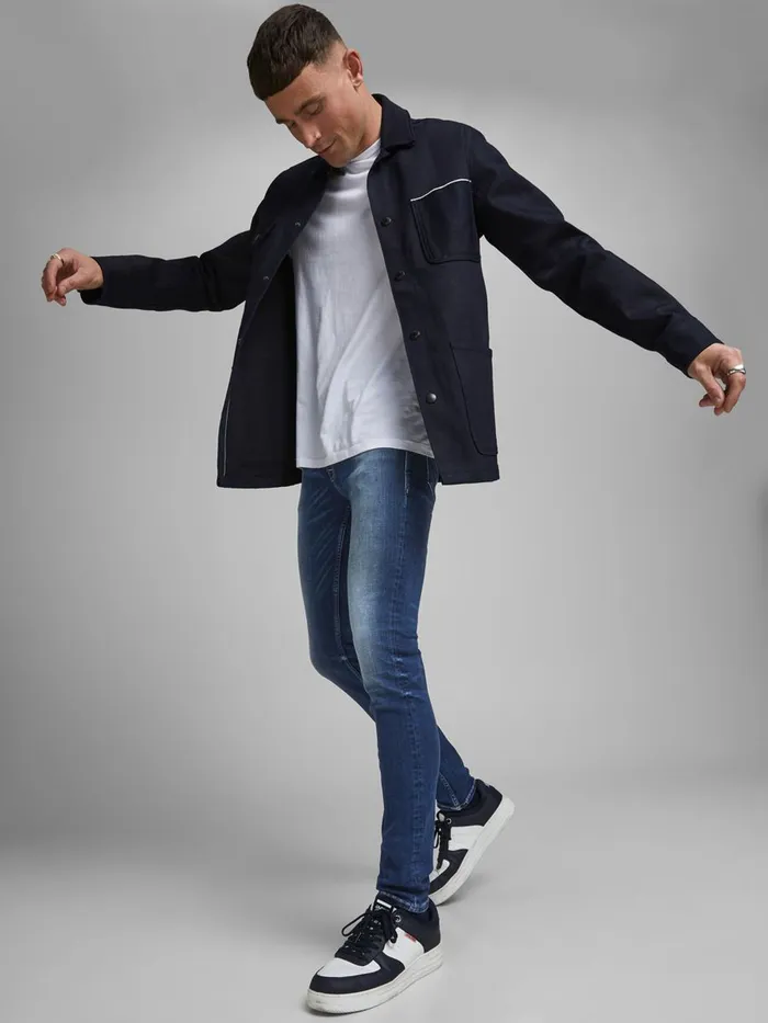 Jeans JACK and JONES Mens LIAM ORIGINAL CJ 315 50SPS SKINNY FIT JEANS Blue Blue Denim