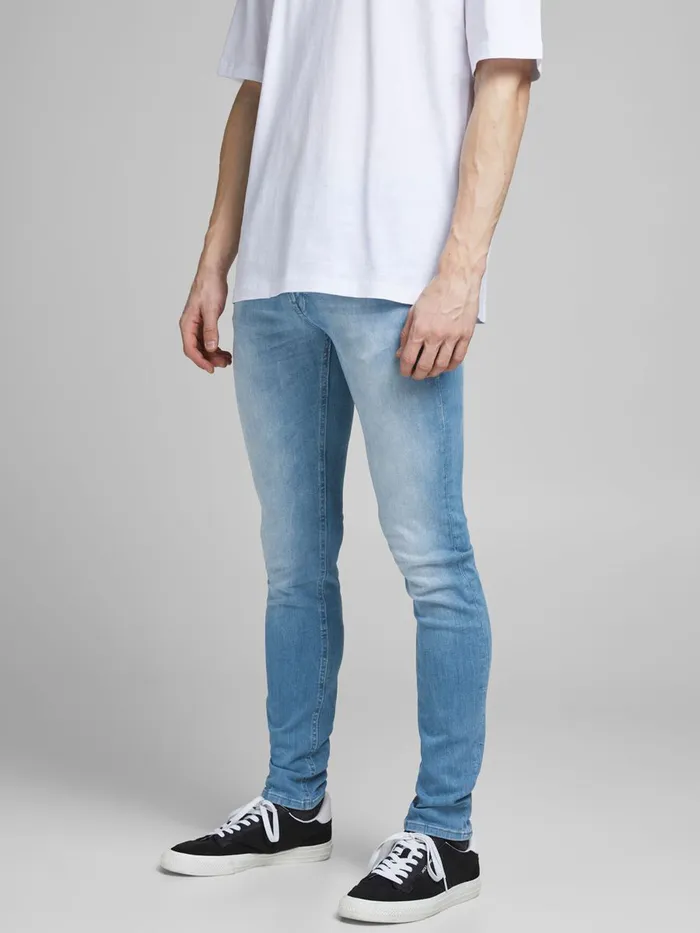 Jeans JACK and JONES Mens LIAM ORIGINAL JOS 351 SKINNY FIT JEANS Blue Blue Denim