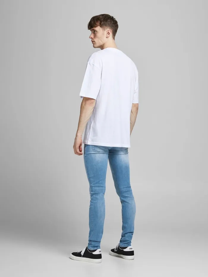 Jeans JACK and JONES Mens LIAM ORIGINAL JOS 351 SKINNY FIT JEANS Blue Blue Denim