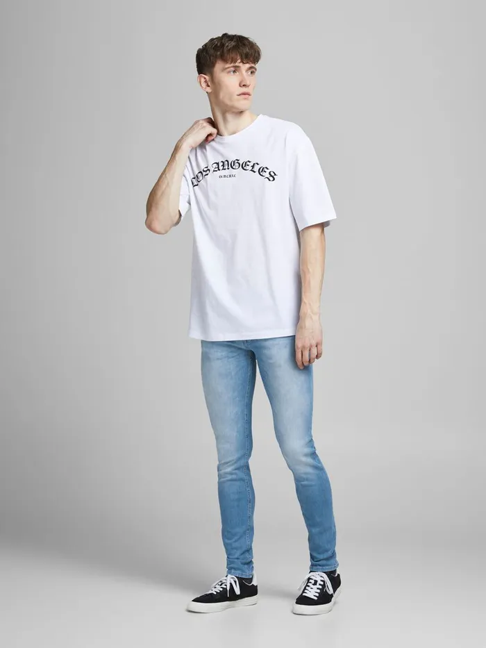 Jeans JACK and JONES Mens LIAM ORIGINAL JOS 351 SKINNY FIT JEANS Blue Blue Denim