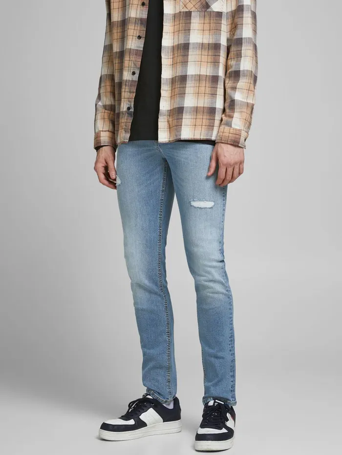 Jeans JACK and JONES Mens LIAM ORIGINAL NA 037 SKINNY FIT JEANS Blue Blue Denim Jeans JACK and JONES Mens LIAM ORIGINAL NA 037 SKINNY FIT JEANS Blue Blue Denim