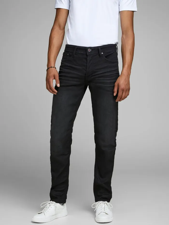 Jeans JACK and JONES Mens MIKE ORIGINAL JOS 697 INDIGO KNIT COMFORT FIT JEANS Black Black Denim Jeans JACK and JONES Mens MIKE ORIGINAL JOS 697 INDIGO KNIT COMFORT FIT JEANS Black Black Denim