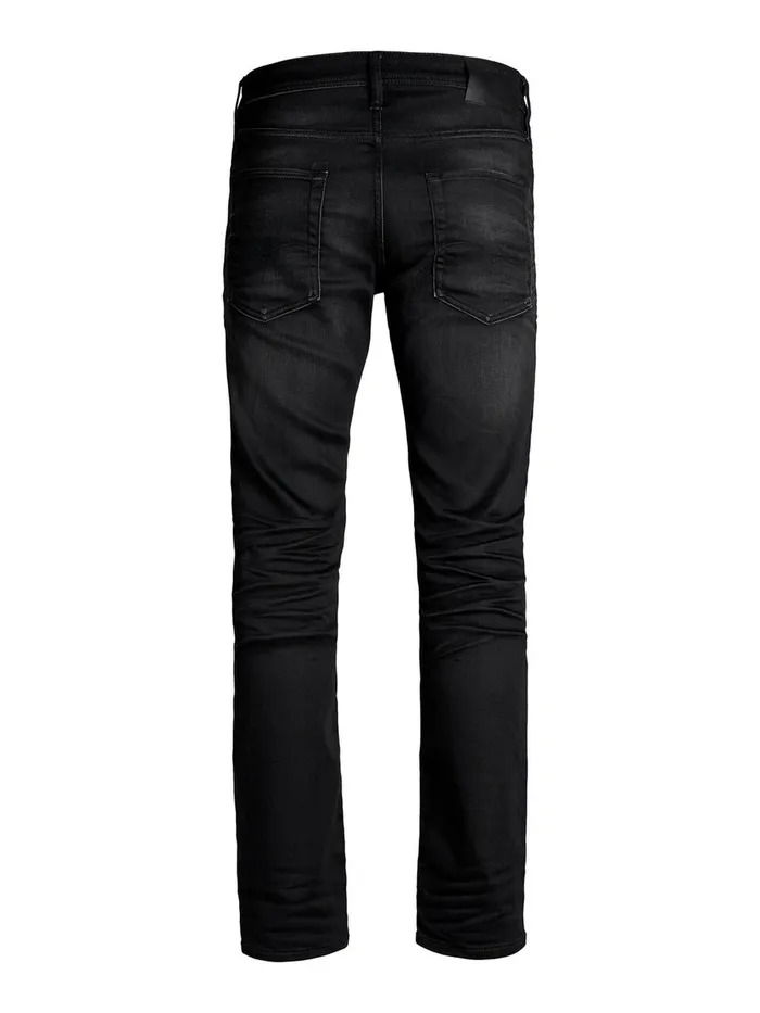 Jeans JACK and JONES Mens MIKE ORIGINAL JOS 697 INDIGO KNIT COMFORT FIT JEANS Black Black Denim