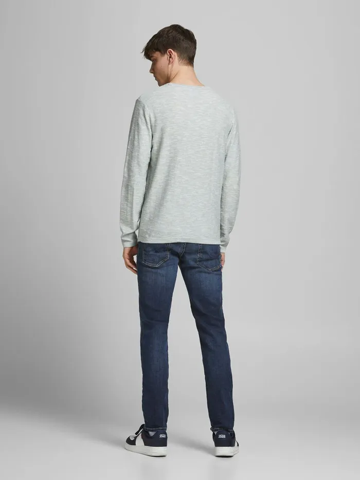 Jeans JACK and JONES Mens TIM ICON BL 936 SLIMSTRAIGHT FIT JEANS Blue Blue Denim