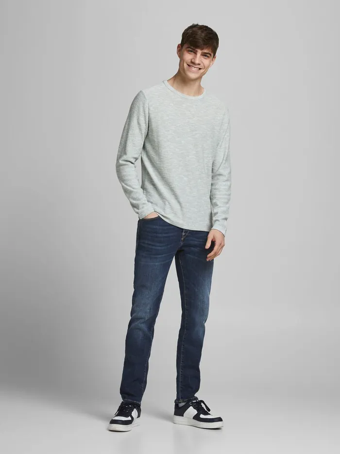 Jeans JACK and JONES Mens TIM ICON BL 936 SLIMSTRAIGHT FIT JEANS Blue Blue Denim