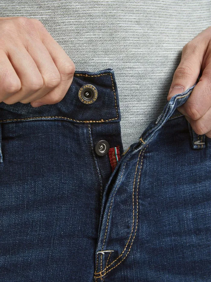 Jeans JACK and JONES Mens TIM ICON BL 936 SLIMSTRAIGHT FIT JEANS Blue Blue Denim