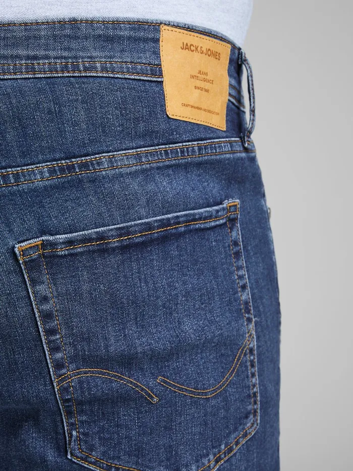 Jeans JACK and JONES Mens TIM ORIGINAL AM 814 PLUS SIZE SLIM FIT JEANS Blue Blue Denim