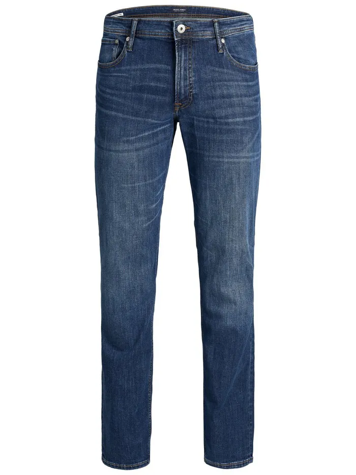 Jeans JACK and JONES Mens TIM ORIGINAL AM 814 PLUS SIZE SLIM FIT JEANS Blue Blue Denim