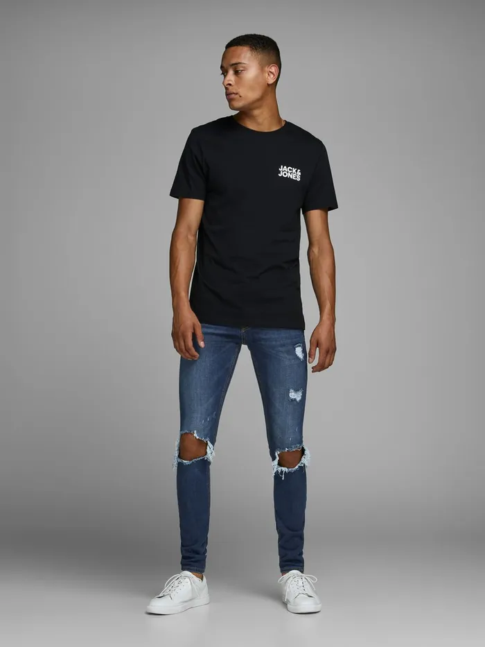 Jeans JACK and JONES Mens TOM ORIGINAL AM 849 SKINNY FIT JEANS Blue Blue Denim