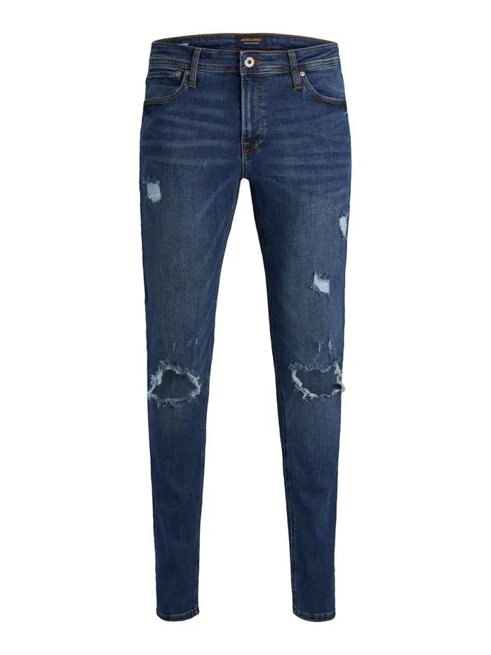 Jeans JACK and JONES Mens TOM ORIGINAL AM 849 SKINNY FIT JEANS Blue Blue Denim