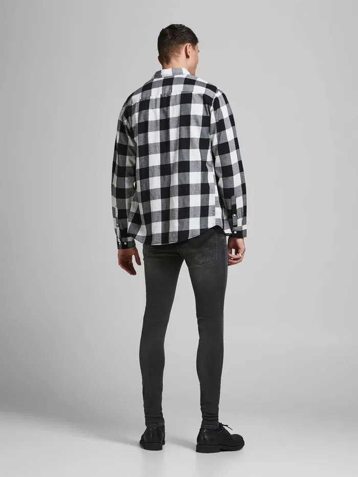 Jeans JACK and JONES Mens TOM ORIGINAL JOS 010 SPS SKINNY FIT JEANS Grey Black Denim