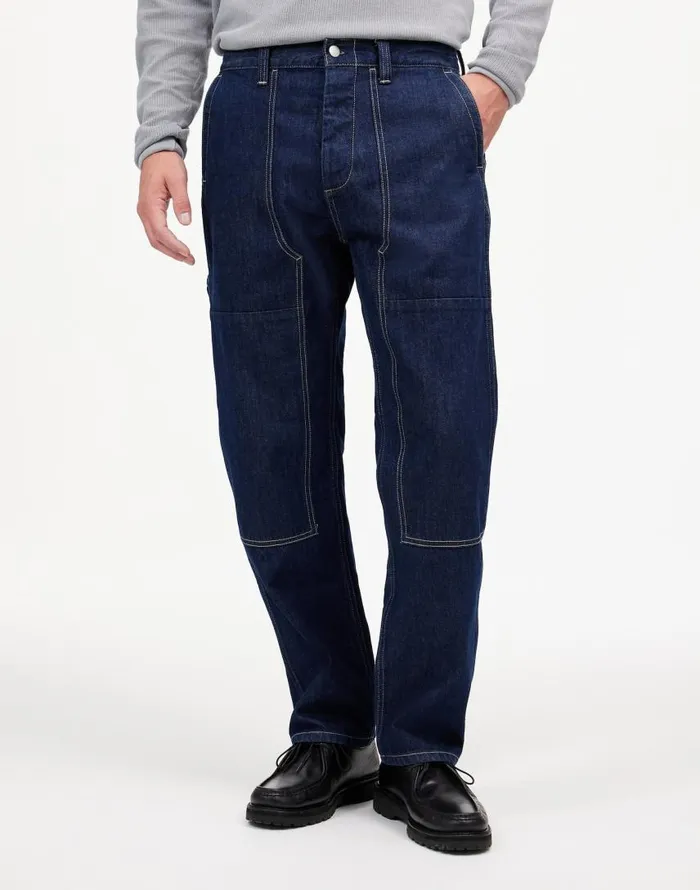 Jeans Men Madewell Relaxed Straight Workwear Jeans Rinse