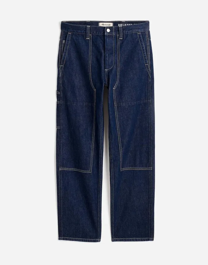 Jeans Men Madewell Relaxed Straight Workwear Jeans Rinse